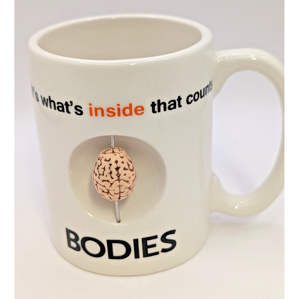Bodies "It's what's inside that counts." Spinning Brain Coffee Mug by PRXI 12 oz